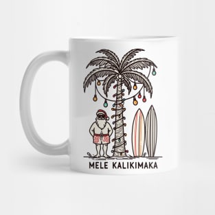 Mele Kalikimaka Hawaiian Christmas In July Hawaii Santa Mug